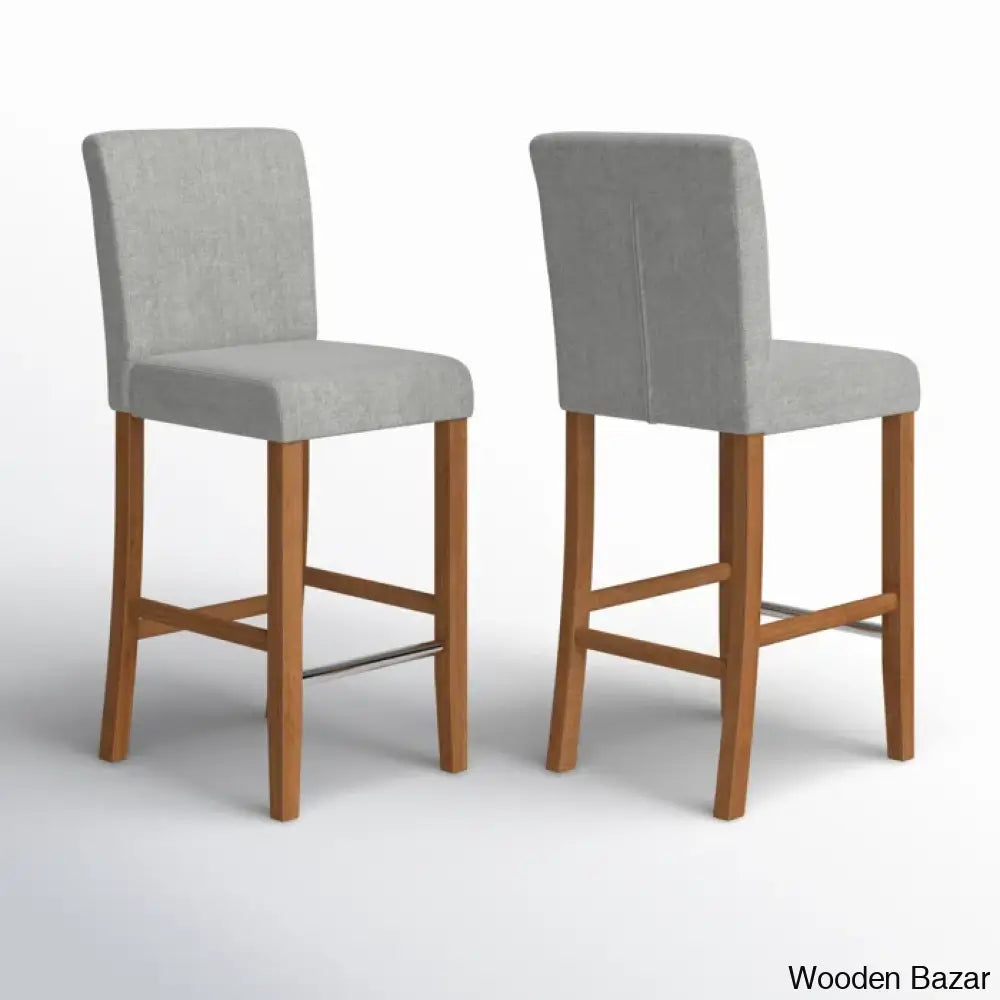 Arkansaso Swivel Upholstered 26’’ Counter And Bar Stool With Solid Wood Frame (Set Of 2)