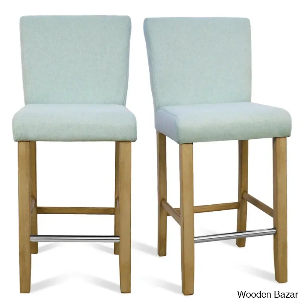 Arkansaso Swivel Upholstered 26’’ Counter And Bar Stool With Solid Wood Frame (Set Of 2)