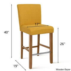 Arkansaso Swivel Upholstered 26’’ Counter And Bar Stool With Solid Wood Frame (Set Of 2)