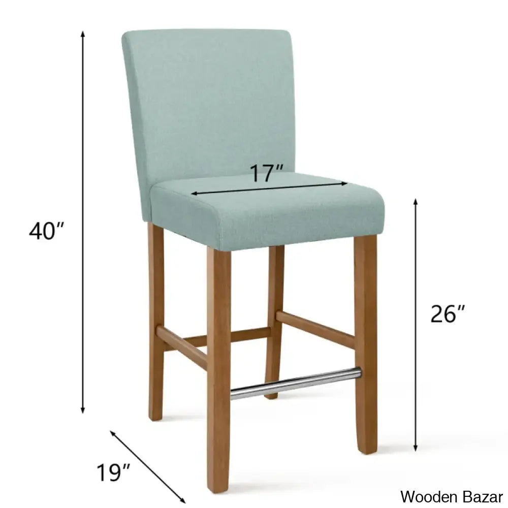 Arkansaso Swivel Upholstered 26’’ Counter And Bar Stool With Solid Wood Frame (Set Of 2)