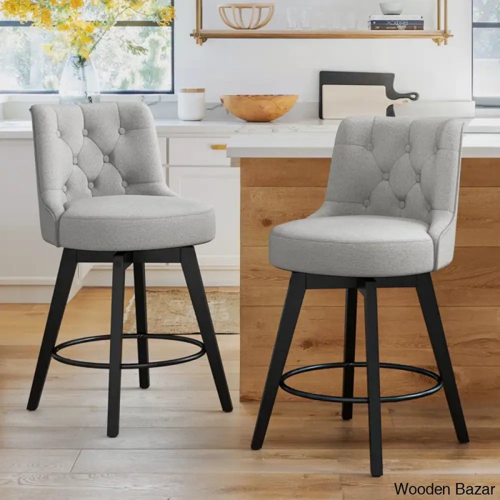 Arleinez Swivel 26.7’’ Upholstered Counter Chairs (Set Of 2)