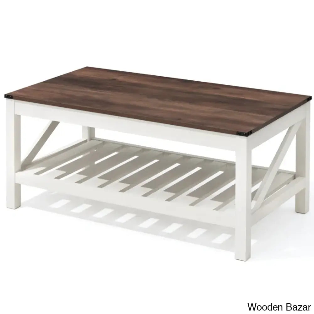 Arlenen Coffee And Center Table Brown/White