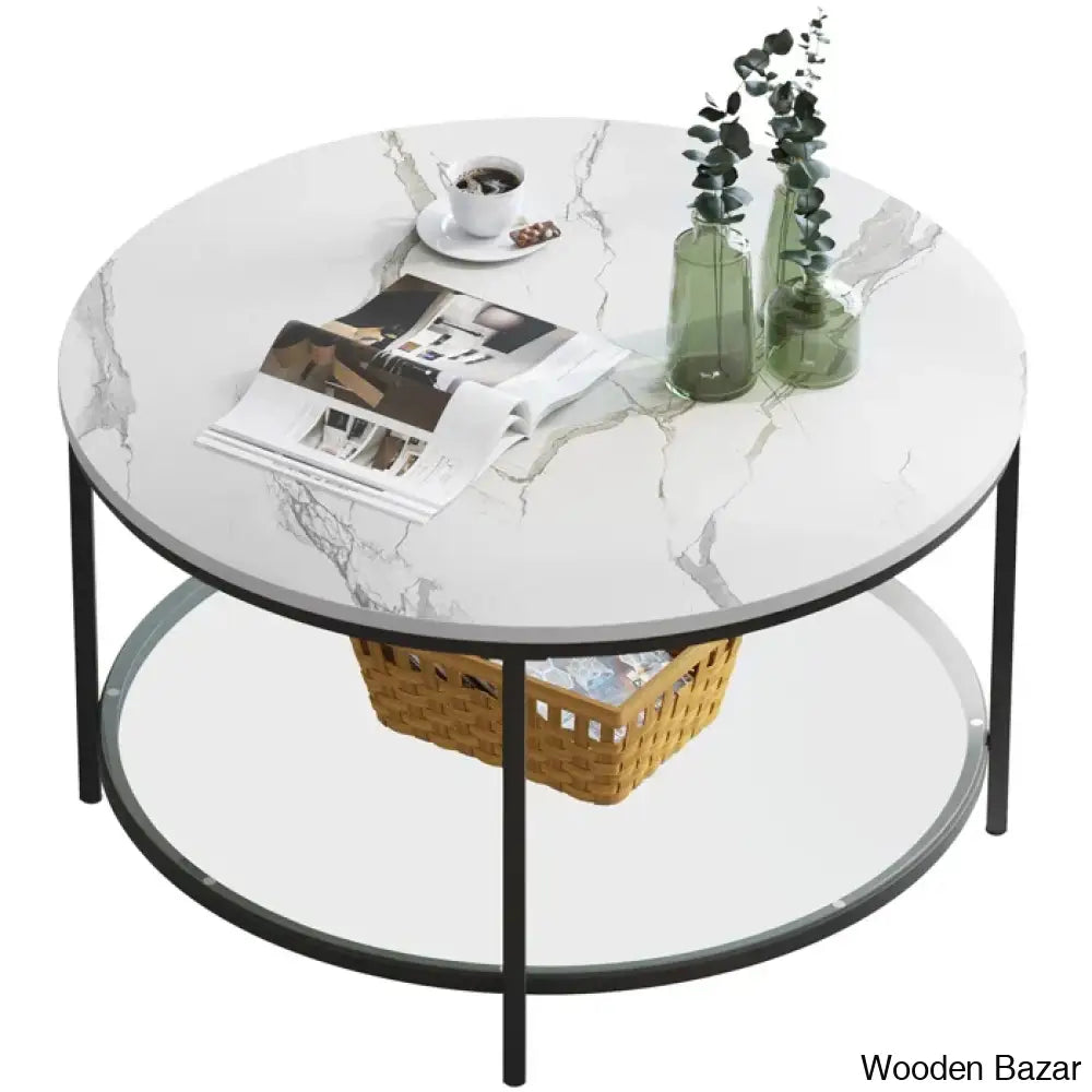 Arlo Round Coffee And Center Table Rotherham With Storage