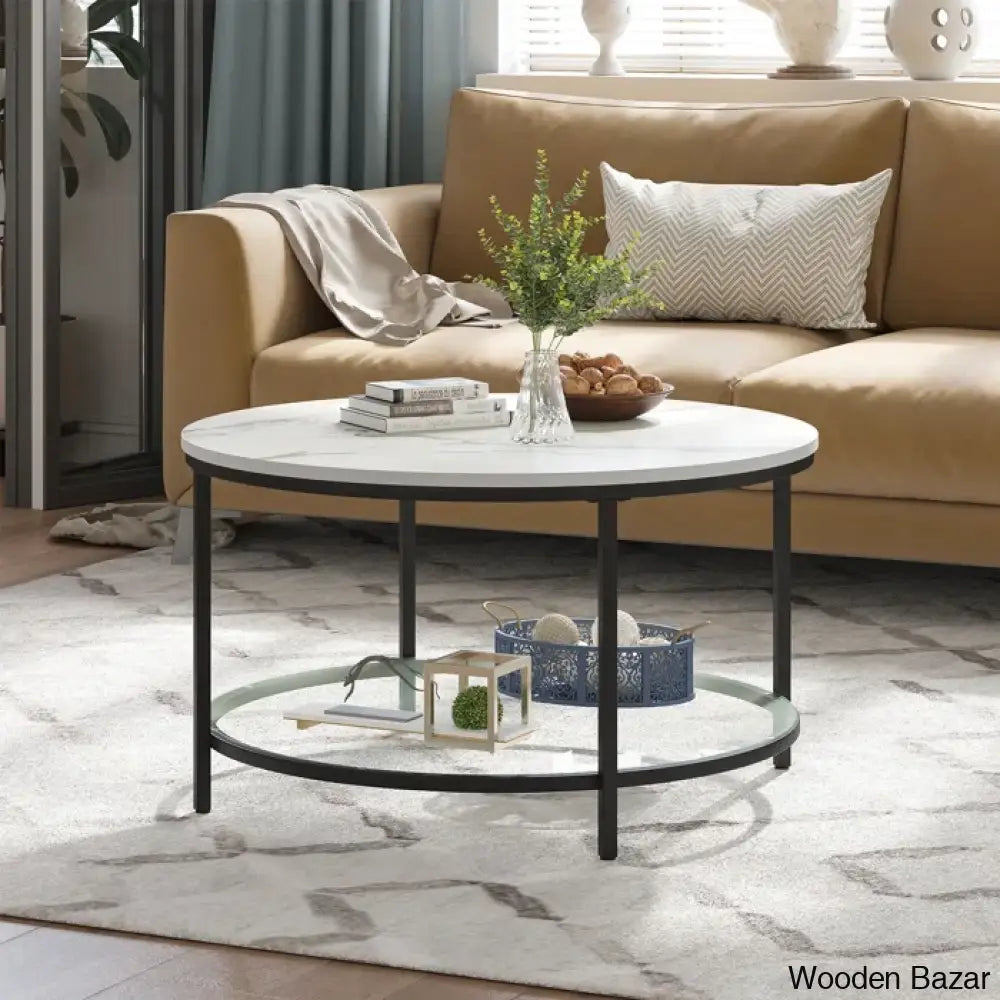 Arlo Round Coffee And Center Table Rotherham With Storage