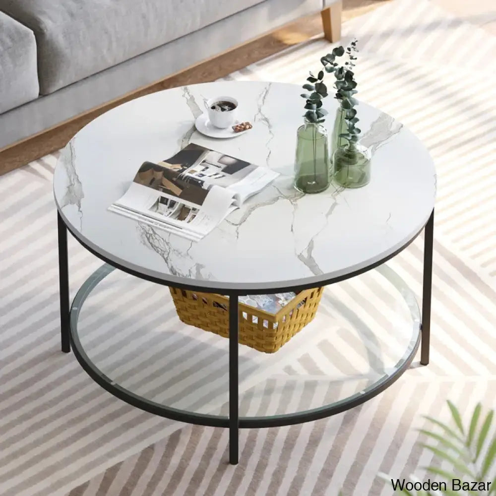 Arlo Round Coffee And Center Table Rotherham With Storage