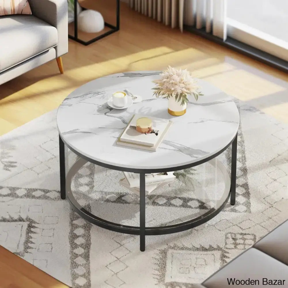 Arlo Round Coffee And Center Table Rotherham With Storage