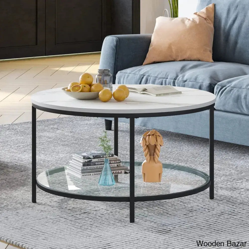 Arlo Round Coffee And Center Table Rotherham With Storage