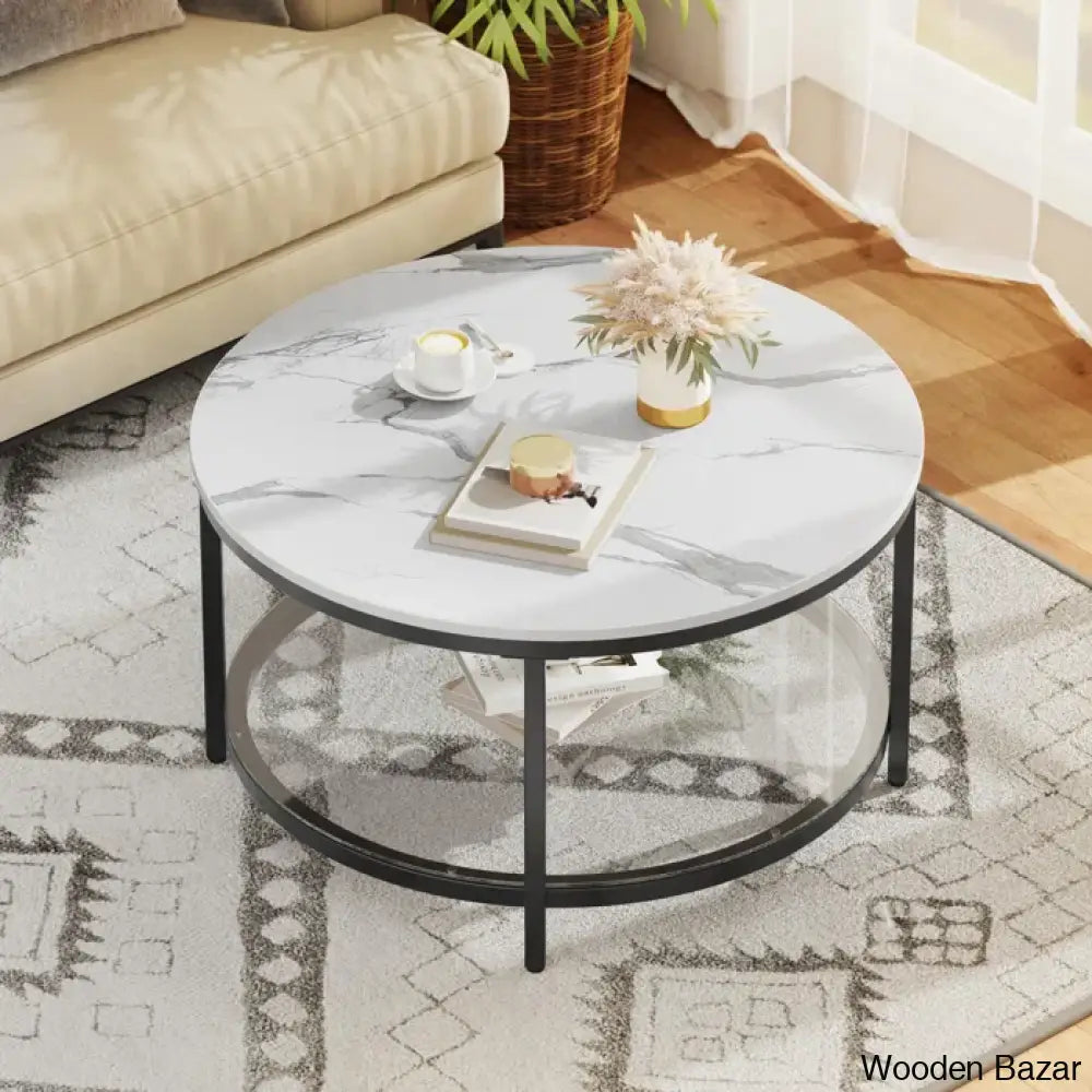 Arlo Round Coffee And Center Table Rotherham With Storage