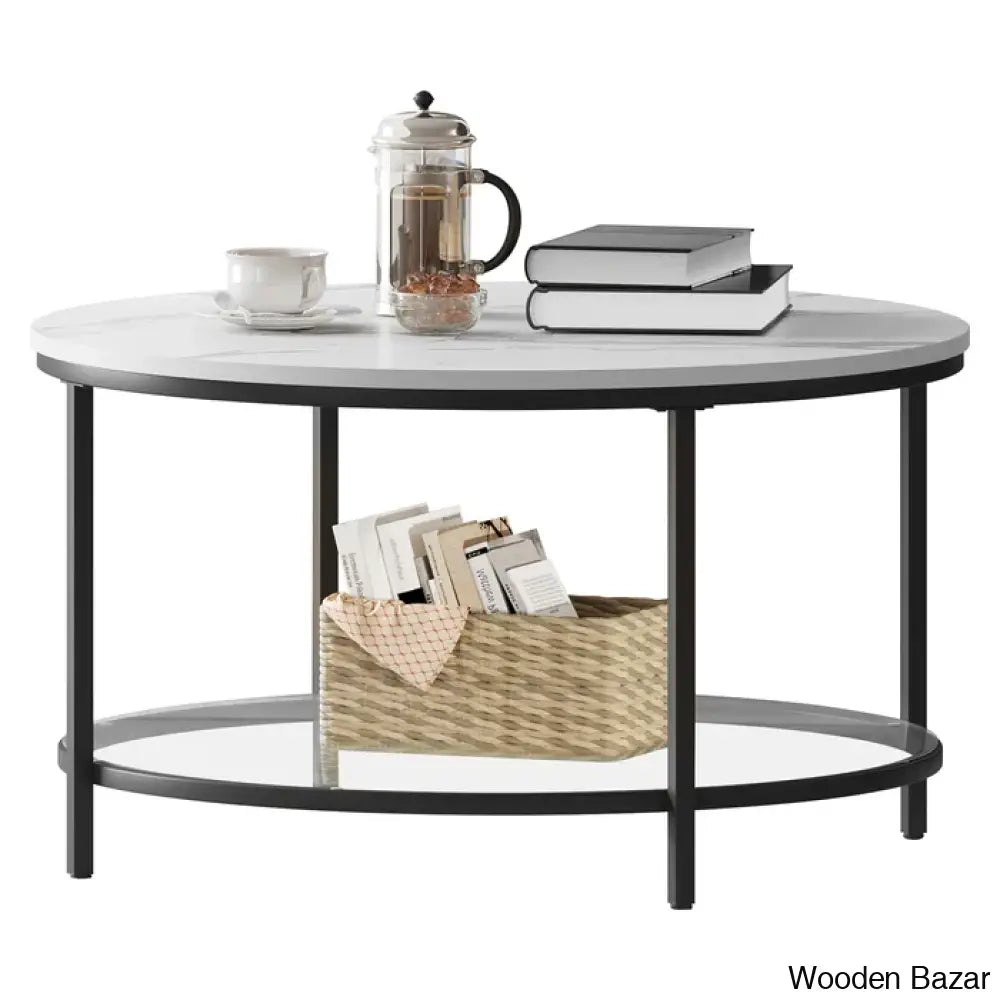 Arlo Round Coffee And Center Table Rotherham With Storage