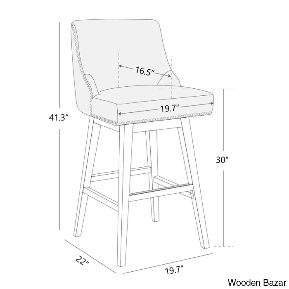 Arvelle Swivel Counter & Bar Stool (Set Of 2)