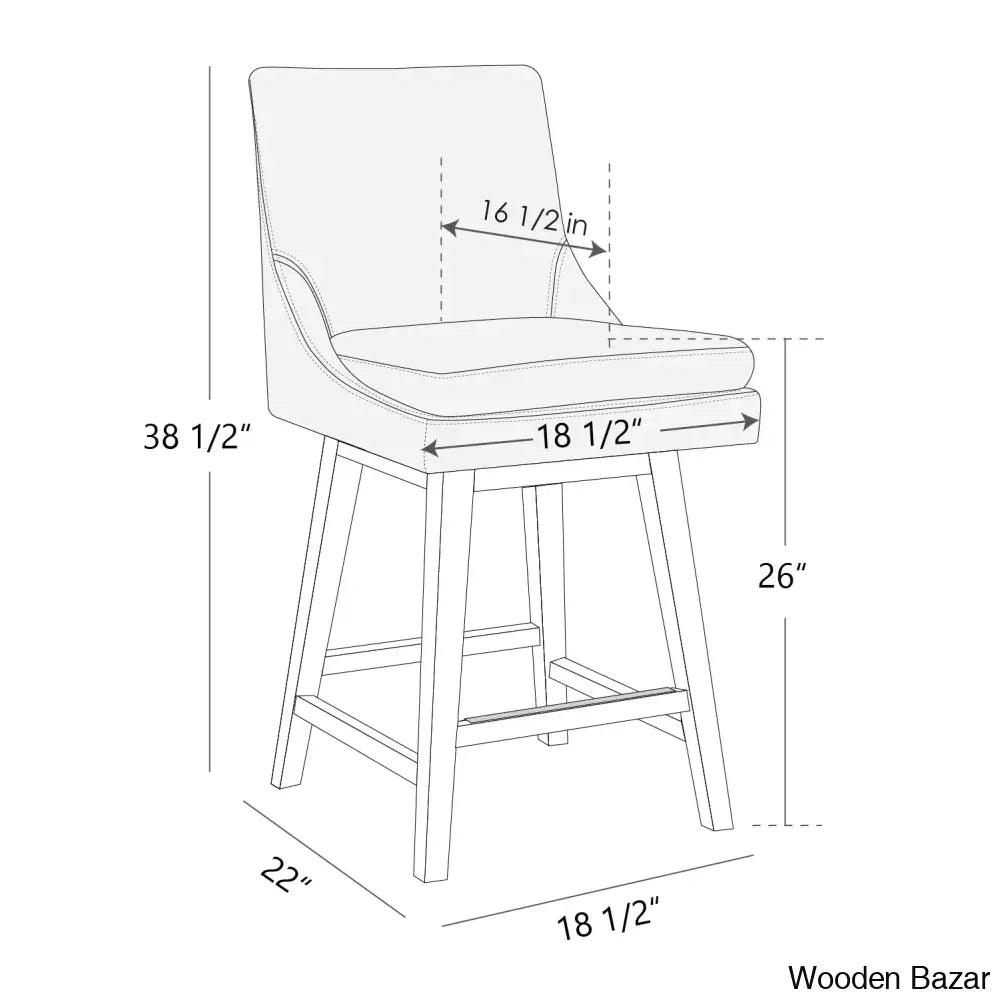 Arvelle Swivel Counter & Bar Stool (Set Of 2)