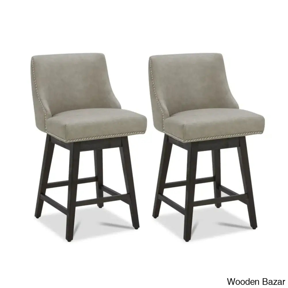 Arvelle Swivel Counter & Bar Stool (Set Of 2)