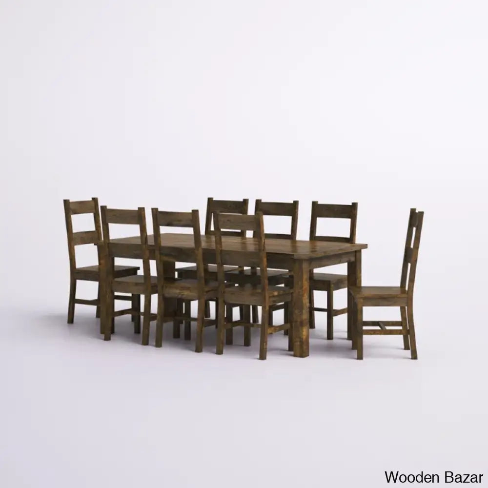 Arwen New 6 Seater & 8 Teak Wood Dining Set - Wooden Bazar