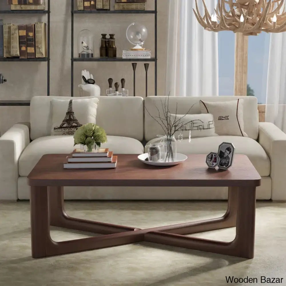 Ashaia Wood Coffee And Center Table Walnut