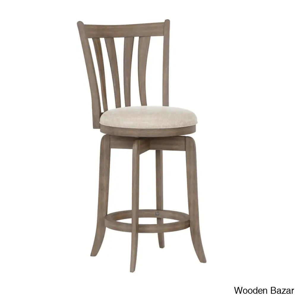 Asharnc Swivel Upholstered Counter And Bar Stool