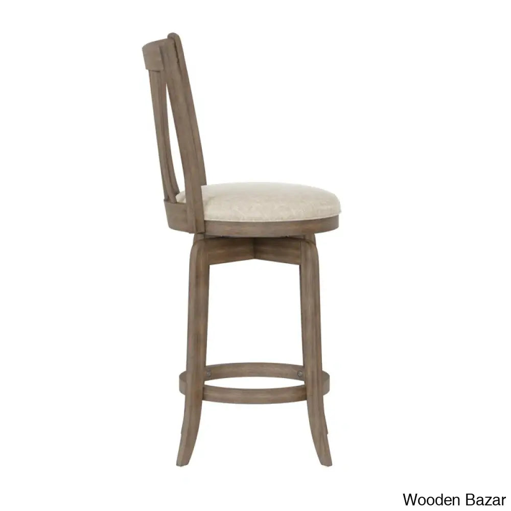 Asharnc Swivel Upholstered Counter And Bar Stool