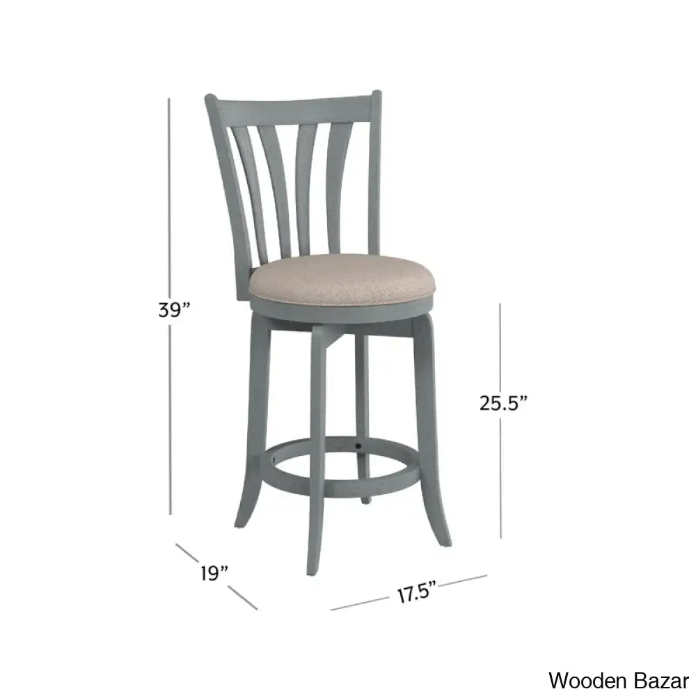 Asharnc Swivel Upholstered Counter And Bar Stool