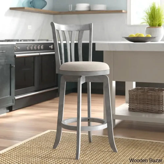 Asharnc Swivel Upholstered Counter And Bar Stool