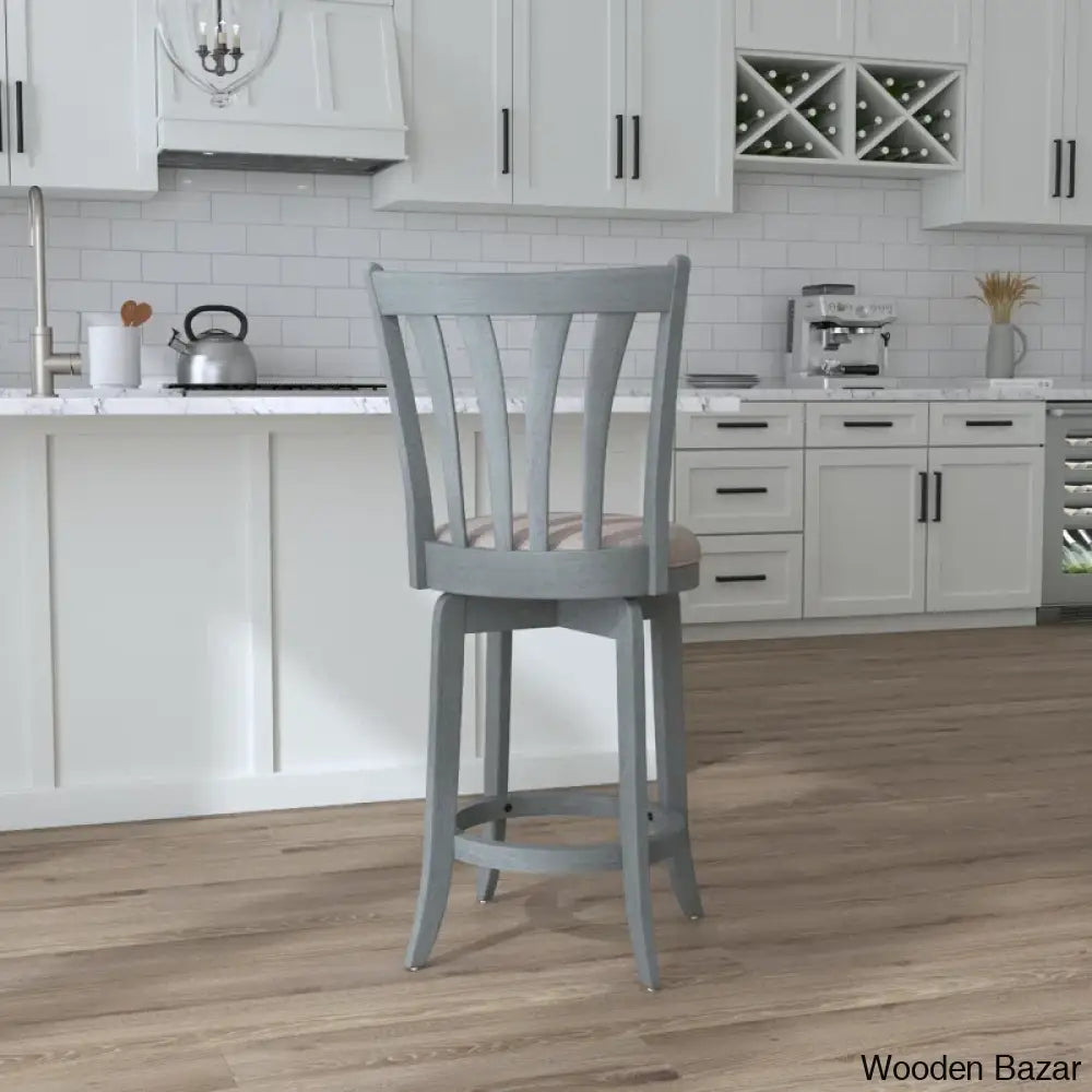 Asharnc Swivel Upholstered Counter And Bar Stool