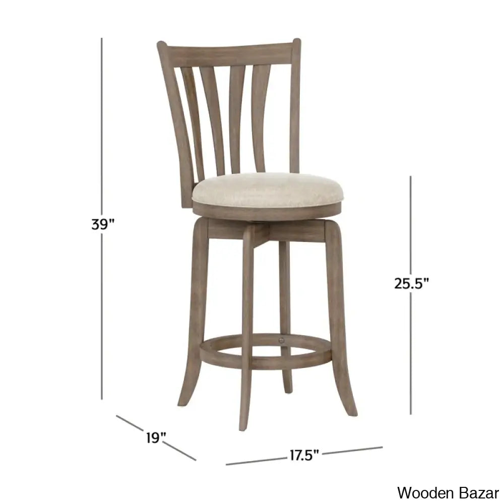 Asharnc Swivel Upholstered Counter And Bar Stool