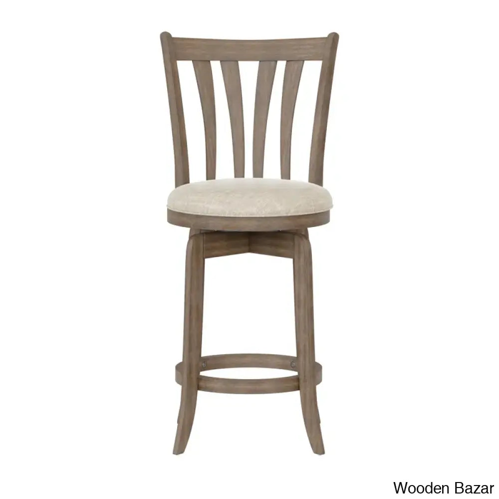 Asharnc Swivel Upholstered Counter And Bar Stool