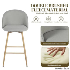 Asotino 360° Swivel Upholstered Counter And Bar Stools With Backrest