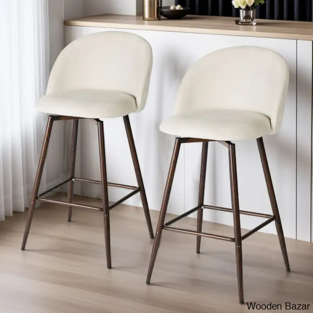 Asotino 360° Swivel Upholstered Counter And Bar Stools With Backrest