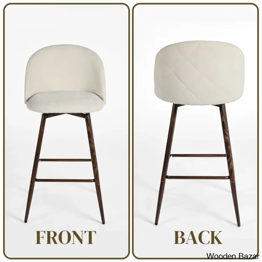 Asotino 360° Swivel Upholstered Counter And Bar Stools With Backrest