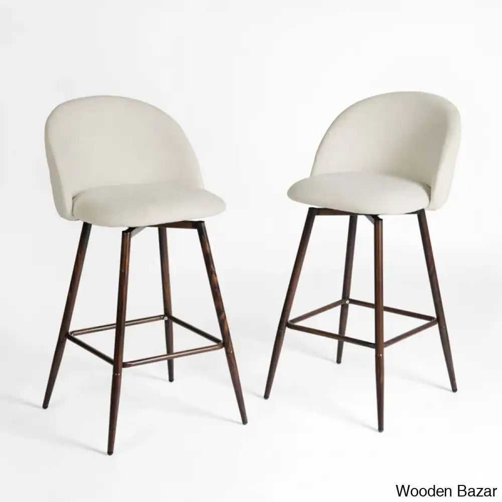 Asotino 360° Swivel Upholstered Counter And Bar Stools With Backrest