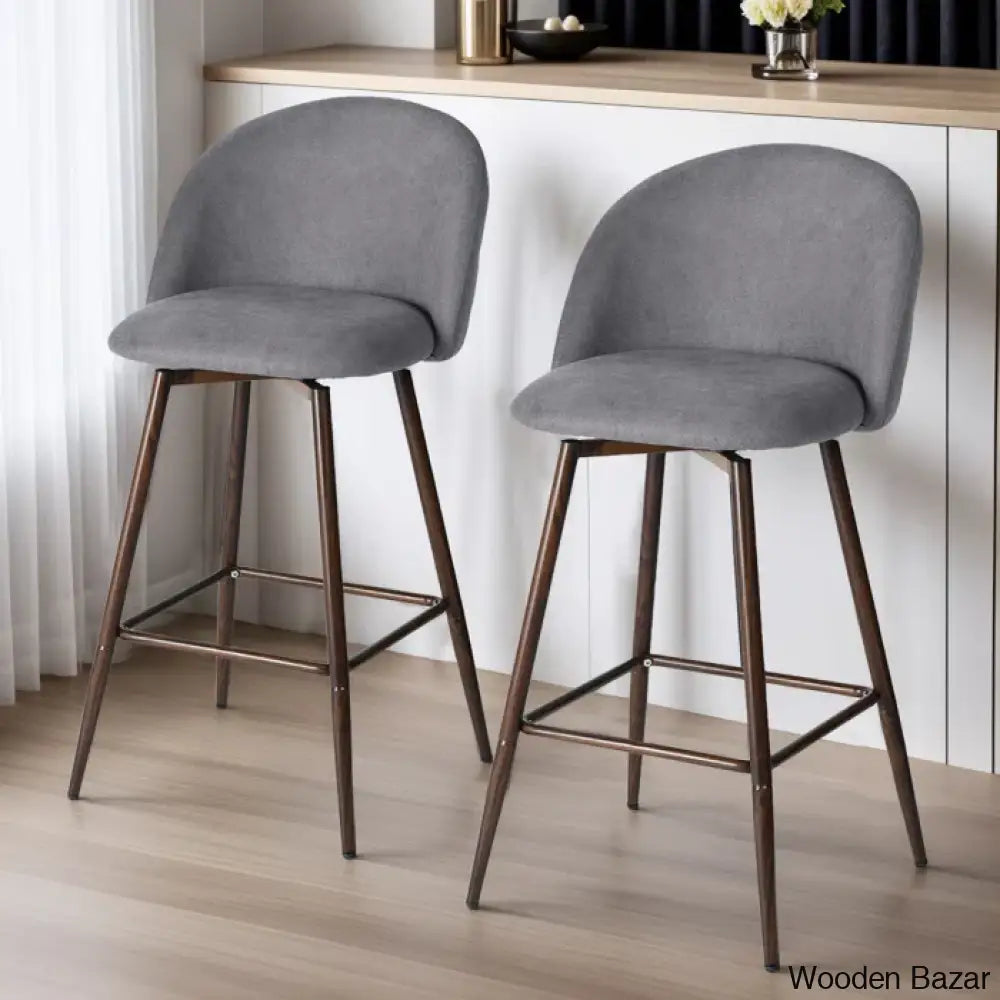 Asotino 360° Swivel Upholstered Counter And Bar Stools With Backrest