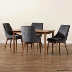 Atley Stylish 4 Seater Dining Table Set - Wooden Bazar