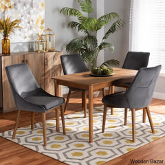 Atley Stylish 4 Seater Dining Table Set - Wooden Bazar