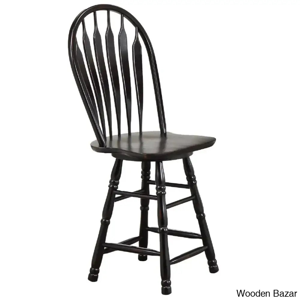 Atriciac Swivel Solid Wood Counter And Bar Stool