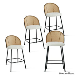 Attallak Swivel 26.7’’ Counter And Bar Stool (Set Of 4)