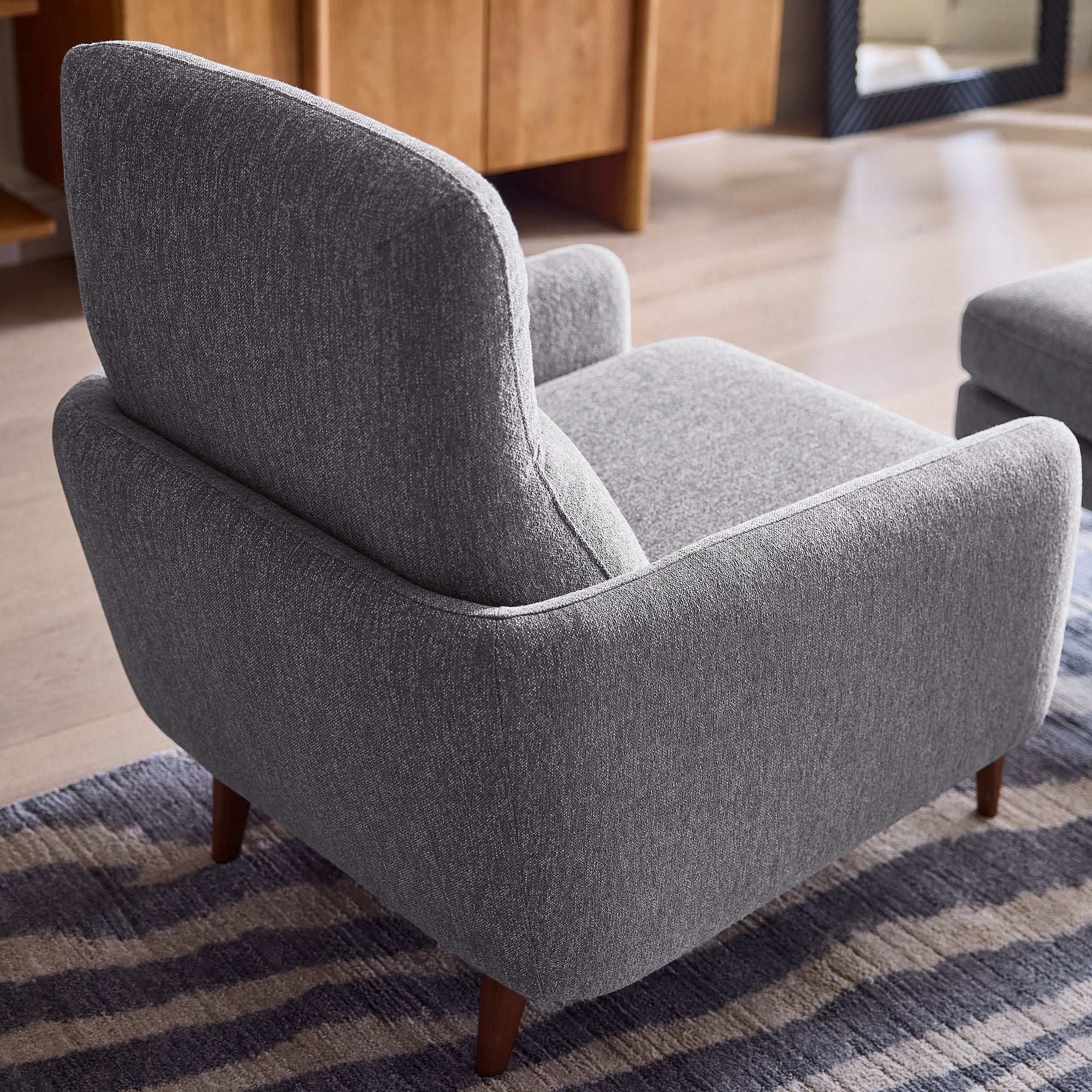 Ashwick Modern High Back Chair - Wooden Bazar