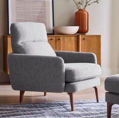 Ashwick Modern High Back Chair - Wooden Bazar