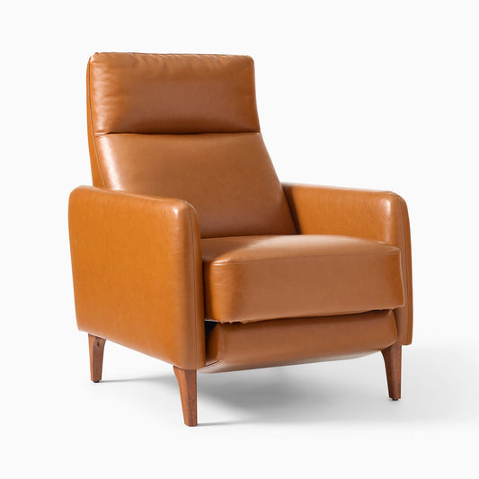 Ainer Leather Recliner - Wooden bazar
