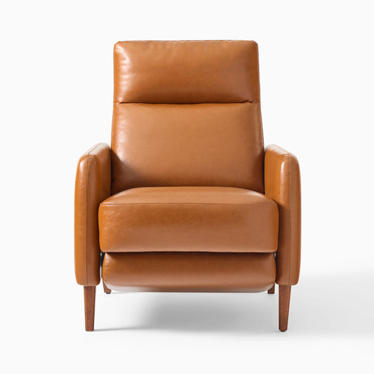 Ainer Leather Recliner - Wooden bazar