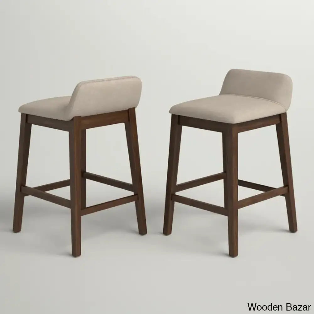 Auliffen Swivel Upholstered Counter And Bar Stool With Solid Wood Frame (Set Of 2)