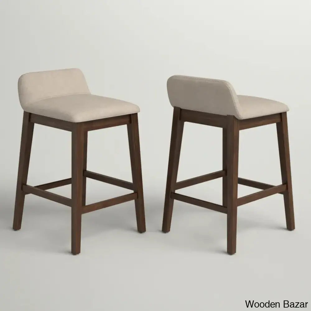 Auliffen Swivel Upholstered Counter And Bar Stool With Solid Wood Frame (Set Of 2)