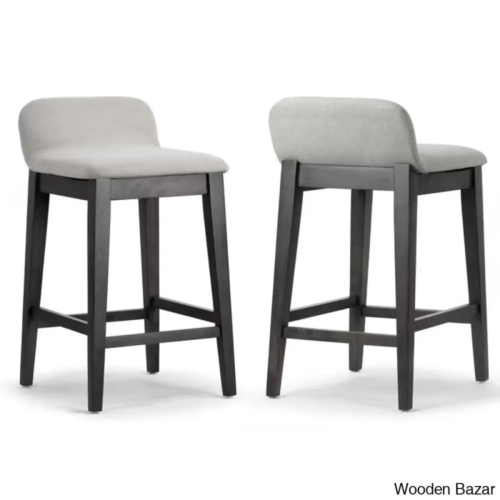 Auliffen Swivel Upholstered Counter And Bar Stool With Solid Wood Frame (Set Of 2)