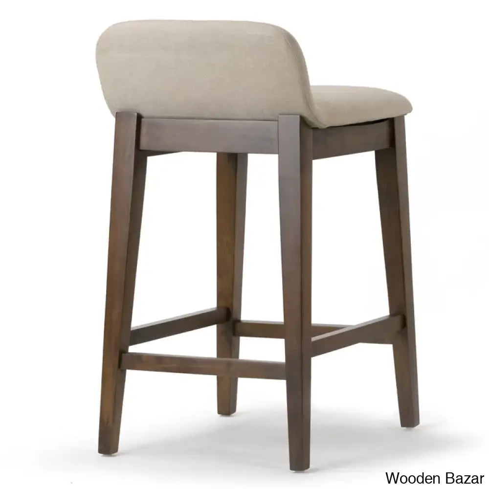 Auliffen Swivel Upholstered Counter And Bar Stool With Solid Wood Frame (Set Of 2)