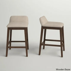 Auliffen Swivel Upholstered Counter And Bar Stool With Solid Wood Frame (Set Of 2)