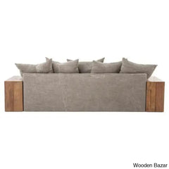 Aurora Contemporary Solid Wood Upholstered Sofa With Sleek Couch For Modern Living Spaces