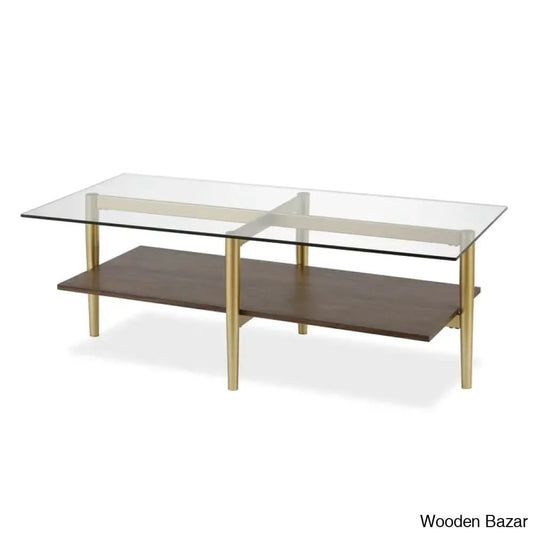 Aurray Glass Top Coffee And Center Table