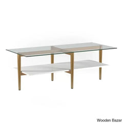 Aurray Glass Top Coffee And Center Table