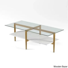 Aurray Glass Top Coffee And Center Table