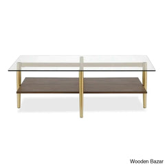 Aurray Glass Top Coffee And Center Table