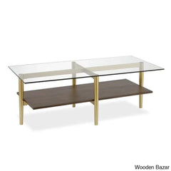 Aurray Glass Top Coffee And Center Table