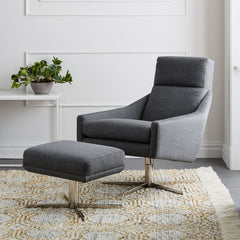 Liagsonn Swivel Armchair - Wooden Bazar